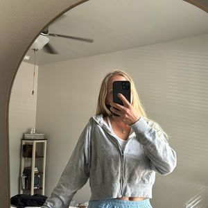 Free people movement cropped zip up jacket